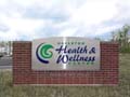 Hazleton Health & Wellness Center Rendering and photo of monument signage