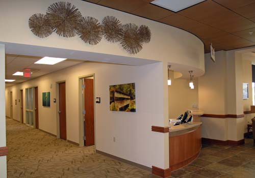 St. Luke's Hospital  Cancer Center Main lobby reception desk